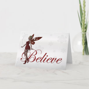 Christmas Faerie Believe 3 - Holiday Greeting Card