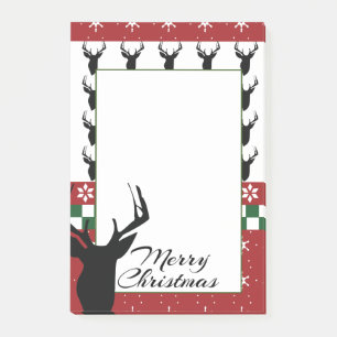 Christmas Fair Isle Snowflakes Custom Personalized Post-it Notes