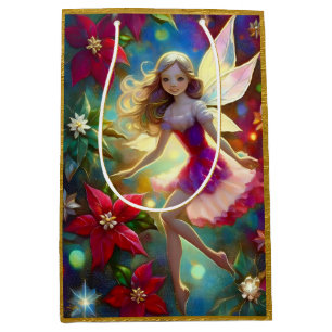 Christmas Fairy Collection - Ash Blonde Hair Medium Gift Bag