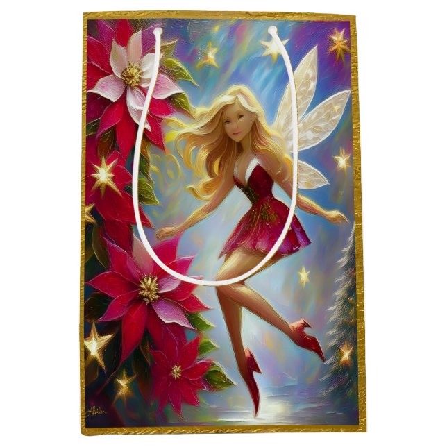 Christmas Fairy Collection - Honey Blonde Gift Bag (Front)
