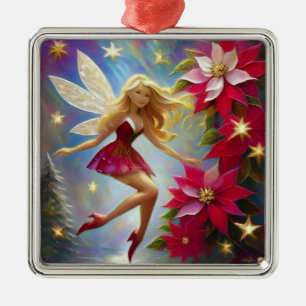 Christmas Fairy Collection - Honey Blonde Hair Metal Ornament