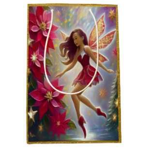Christmas Fairy Collection - Light Auburn Hair Medium Gift Bag