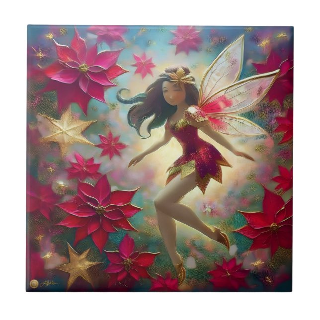 Christmas Fairy Collection - Medium Brown Hair Tile (Front)