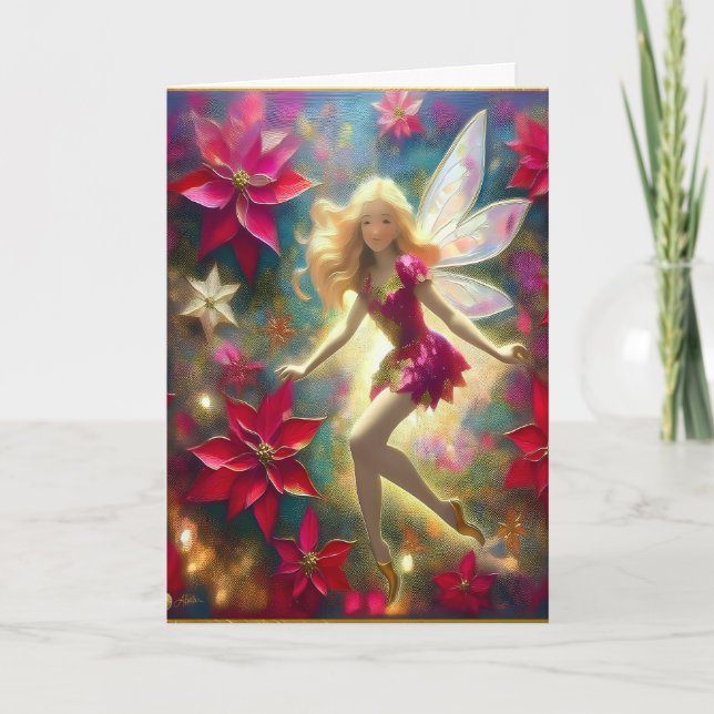 Christmas Fairy Collection - Pale Gold Blonde Hair Card (Front)