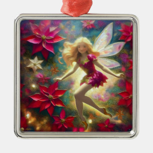 Christmas Fairy Collection - Pale Gold Blonde Hair Metal Ornament