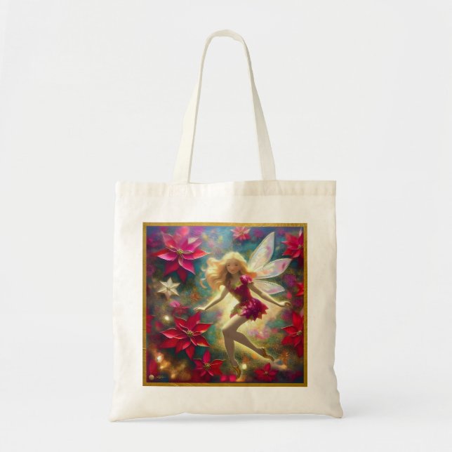 Christmas Fairy Collection - Pale Gold Blonde Hair Tote Bag (Front)