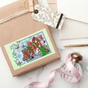 Christmas Fairy Green Toys Festive Sticker