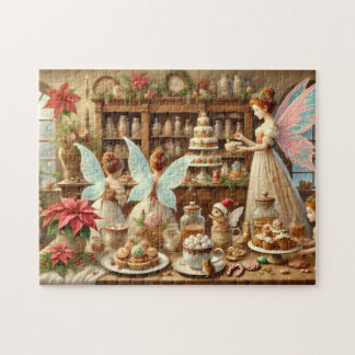 Christmas Fairy Kitchen Holiday Baking Fairies Jigsaw Puzzle