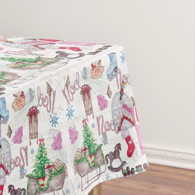 Christmas Fairy Tale Hand painted Pattern Tablecloth (In Situ)