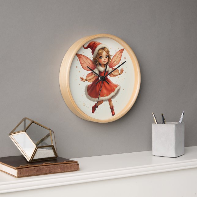 Christmas Fairy Wall Clocks (Office)