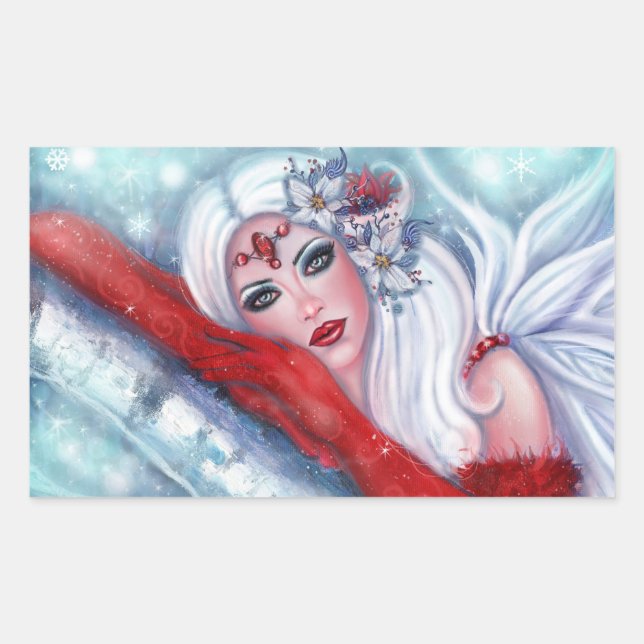 Christmas Fairy wisher  By Renee Lavoie Sticker (Front)