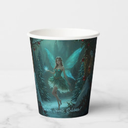 Christmas Fairy with a Spark of Magic Holiday Paper Cups