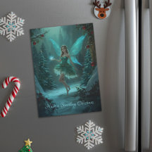 Christmas Fairy with Spark of Magic Magnetic Card