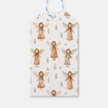Christmas Fairytale Gift Tag in Neutral and White