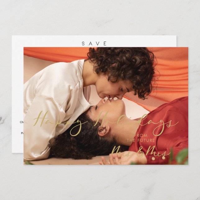 Christmas Fake Golden Future Mrs & Mrs Christmas (Front/Back)