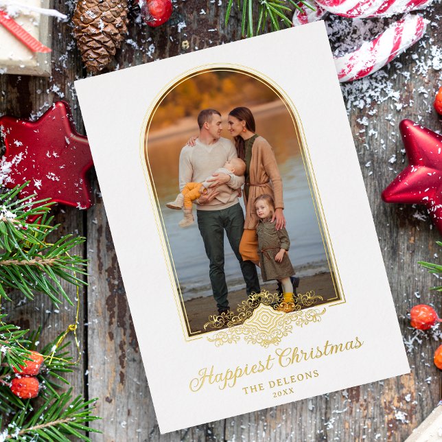 Christmas Fake Lace Fancy Golden Arch Effect Photo (Creator Uploaded)