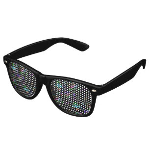 Christmas falling various neon colours snowflakes retro sunglasses