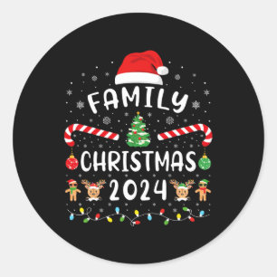 Christmas Family 2024 Elf Squad Santa Xmas Holiday Classic Round Sticker