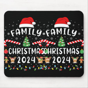 Christmas Family 2024 Elf Squad Santa Xmas Holiday Mouse Pad
