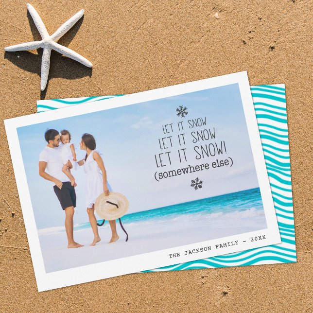 Christmas family beach vacation fun photo holiday card (Creator Uploaded)