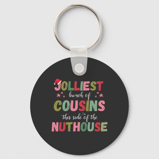 Christmas Family Cousin Reunion Matching  Keychain (Front)