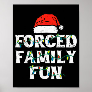 Christmas Family Funny Xmas Match Men Women Kids Poster