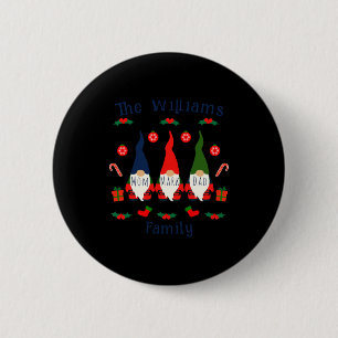 Christmas Family Gnomes Cute And Funny T Shirt  2 Inch Round Button