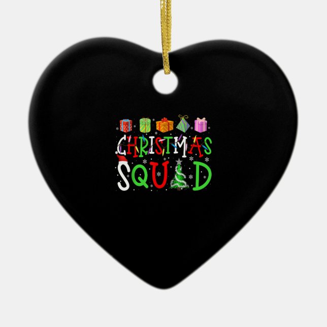 Christmas Family Matching Holiday X-mas Christmas Ceramic Ornament (Front)