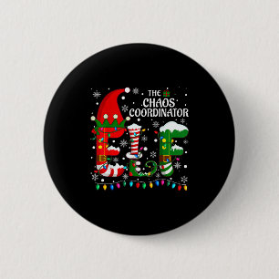 Christmas Family Matching Pajamas Chaos Coordinato 2 Inch Round Button