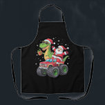 Christmas Family Matching Santa Truck Dinosaur Apron<br><div class="desc">Christmas Family Matching Santa Truck Dinosaur Boys</div>