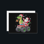 Christmas Family Matching Santa Truck Dinosaur  Holiday Card<br><div class="desc">Christmas Family Matching Santa Truck Dinosaur Boys</div>