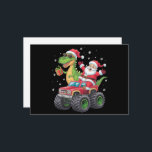Christmas Family Matching Santa Truck Dinosaur  Holiday Card<br><div class="desc">Christmas Family Matching Santa Truck Dinosaur Boys</div>
