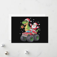 Christmas Family Matching Santa Truck Dinosaur 