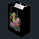 Christmas Family Matching Santa Truck Dinosaur  Medium Gift Bag<br><div class="desc">Christmas Family Matching Santa Truck Dinosaur Boys</div>
