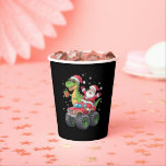 Christmas Family Matching Santa Truck Dinosaur  Paper Cups<br><div class="desc">Christmas Family Matching Santa Truck Dinosaur Boys</div>