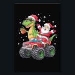 Christmas Family Matching Santa Truck Dinosaur Photo Print<br><div class="desc">Christmas Family Matching Santa Truck Dinosaur Boys</div>