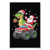 Christmas Family Matching Santa Truck Dinosaur 