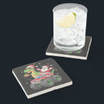 Christmas Family Matching Santa Truck Dinosaur  Stone Coaster<br><div class="desc">Christmas Family Matching Santa Truck Dinosaur Boys</div>