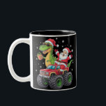 Christmas Family Matching Santa Truck Dinosaur  Two-Tone Coffee Mug<br><div class="desc">Christmas Family Matching Santa Truck Dinosaur Boys</div>