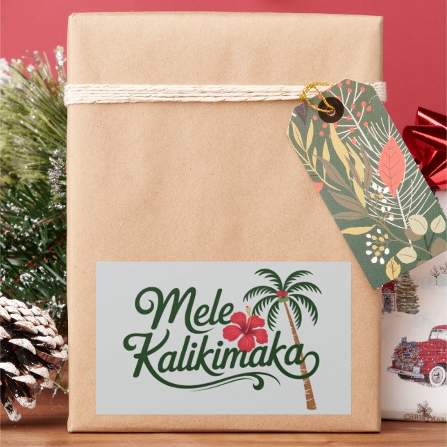 Christmas Family Mele Kalikimaka Hawaii Beach  Sticker (Holiday)