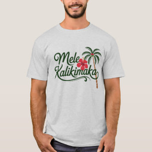 Christmas Family Mele Kalikimaka Hawaii Beach  T-Shirt