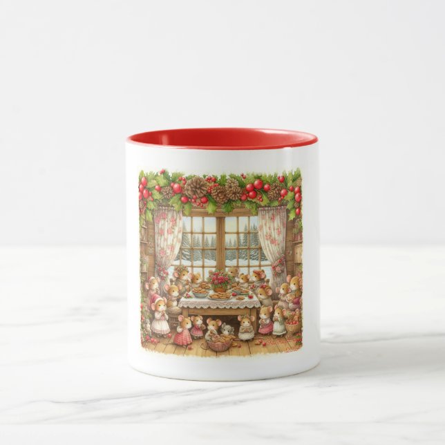 Christmas family mouse mug (Center)