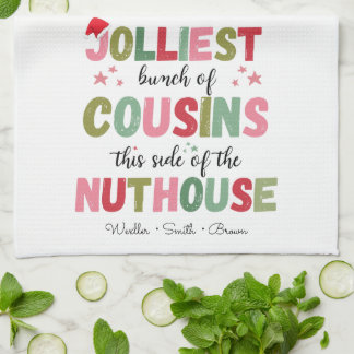 Christmas Family Name Cousin Reunion Matching Kitchen Towel