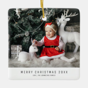 Christmas Family Photo Baby Image Holiday Keepsake Ceramic Ornament