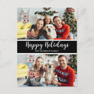 Christmas Family Photo Collage Holiday Postcard