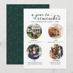 Christmas Family Photo Collage Year in Pictures Holiday Card