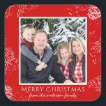 Christmas Family Photo Gift Label Stickers<br><div class="desc">When the gift is from the whole family,  label it simply with this elegant sticker.  Great for packaging up Christmas cakes and cookies.</div>