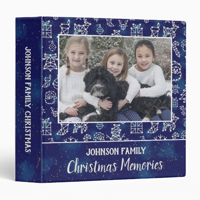 Christmas Family Photo Memory Album Constellations Binder (Front/Spine)