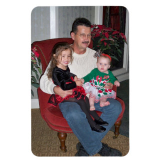 Christmas Family Photo Template 4 x 6 Grandkids Magnet
