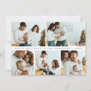 Christmas Family Photoshoot Collage Happy Holidays Holiday Card